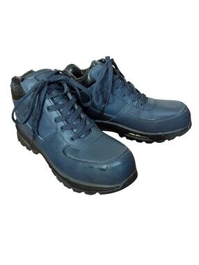 Mountain Gear Leather D-Day 2 Blue Hiking Rugged Outdoor Cushioned Boots Sz 12